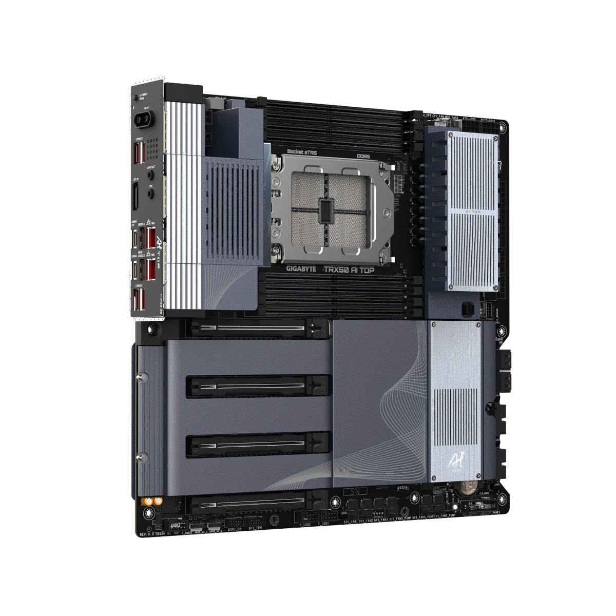 Gigabyte TRX50 AI TOP sTR5 E-ATX Motherboard - TRX50-AI-TOP view 3