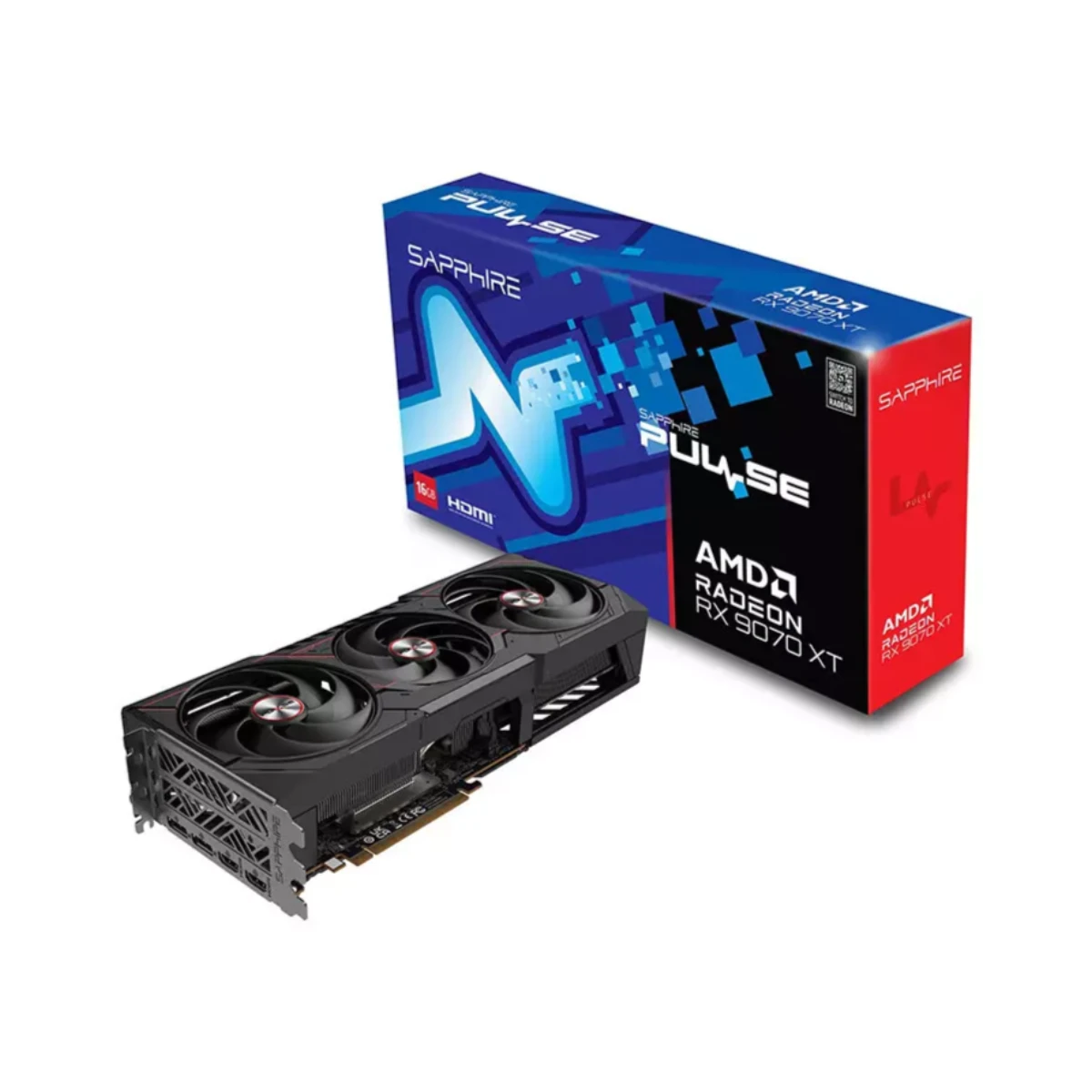 Sapphire AMD Radeon RX 9070 XT PULSE RDNA4 16GB GDDR6 Graphics Card, FSR 4.0 - 11348-03-20G