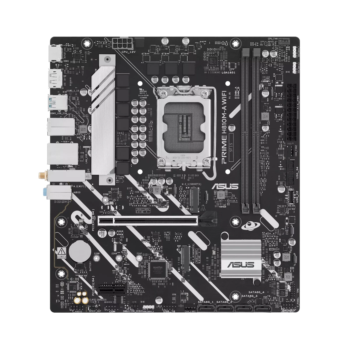 ASUS PRIME H810M-A WIFI LGA 1851 Micro-ATX Motherboard - 90MB1KJ0-M0EAY0 view 2