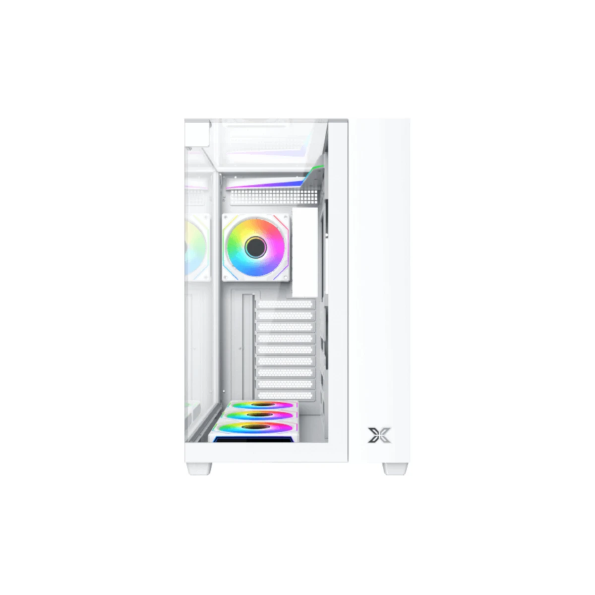Xigmatek Aqua V Tempered Glass Mid-tower ATX Case - White | EN49088 view 3