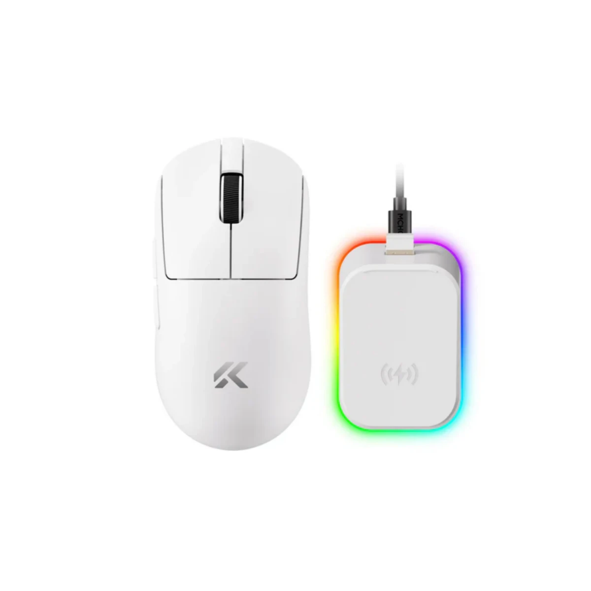 MCHOSE A7 V2 Ultra Plus Lightweight All-round Wireless Gaming Mouse - White | MC-A7V2-10