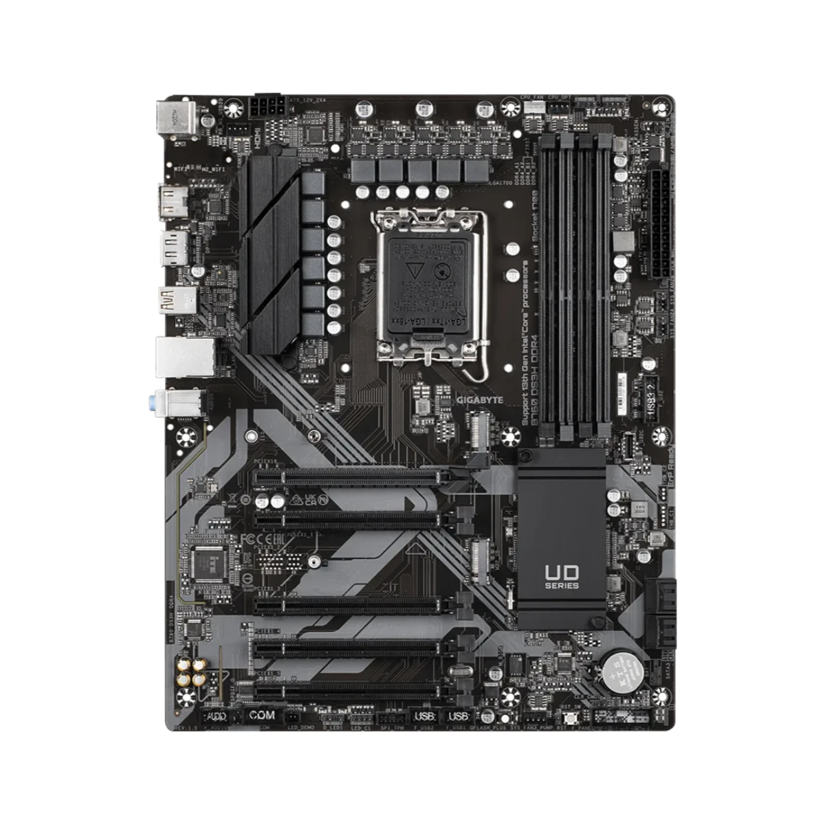 Gigabyte B760 ATX Motherboard (Intel LGA 1700, DDR4, DS3H, PCIe 4.0 Support) - B760-DS3H-DDR4 view 2