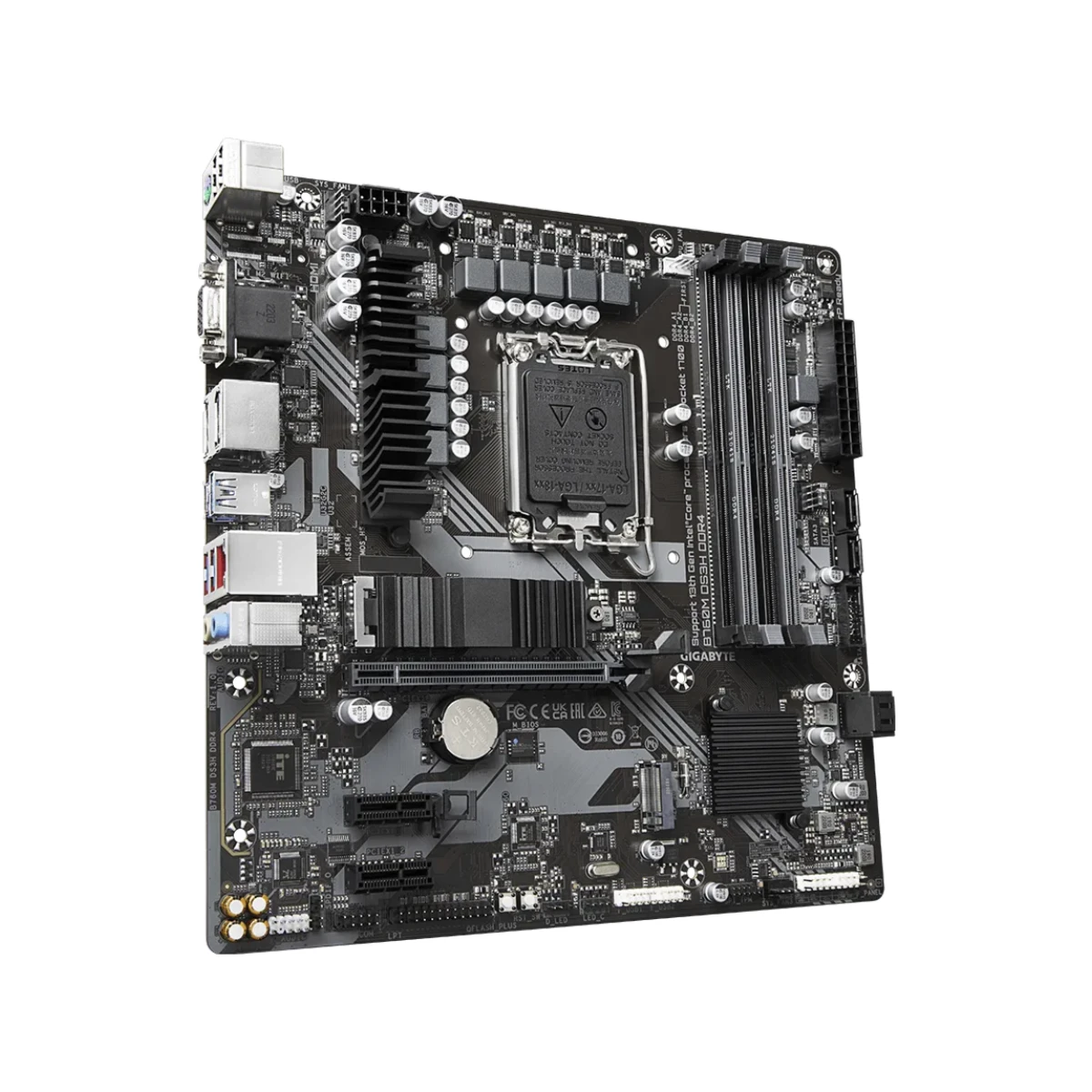 Gigabyte B760M DS3H DDR4 Micro-ATX Motherboard – Intel LGA 1700, PCIe 4.0, Dual M.2 - B760M-DS3H-DDR4 view 3