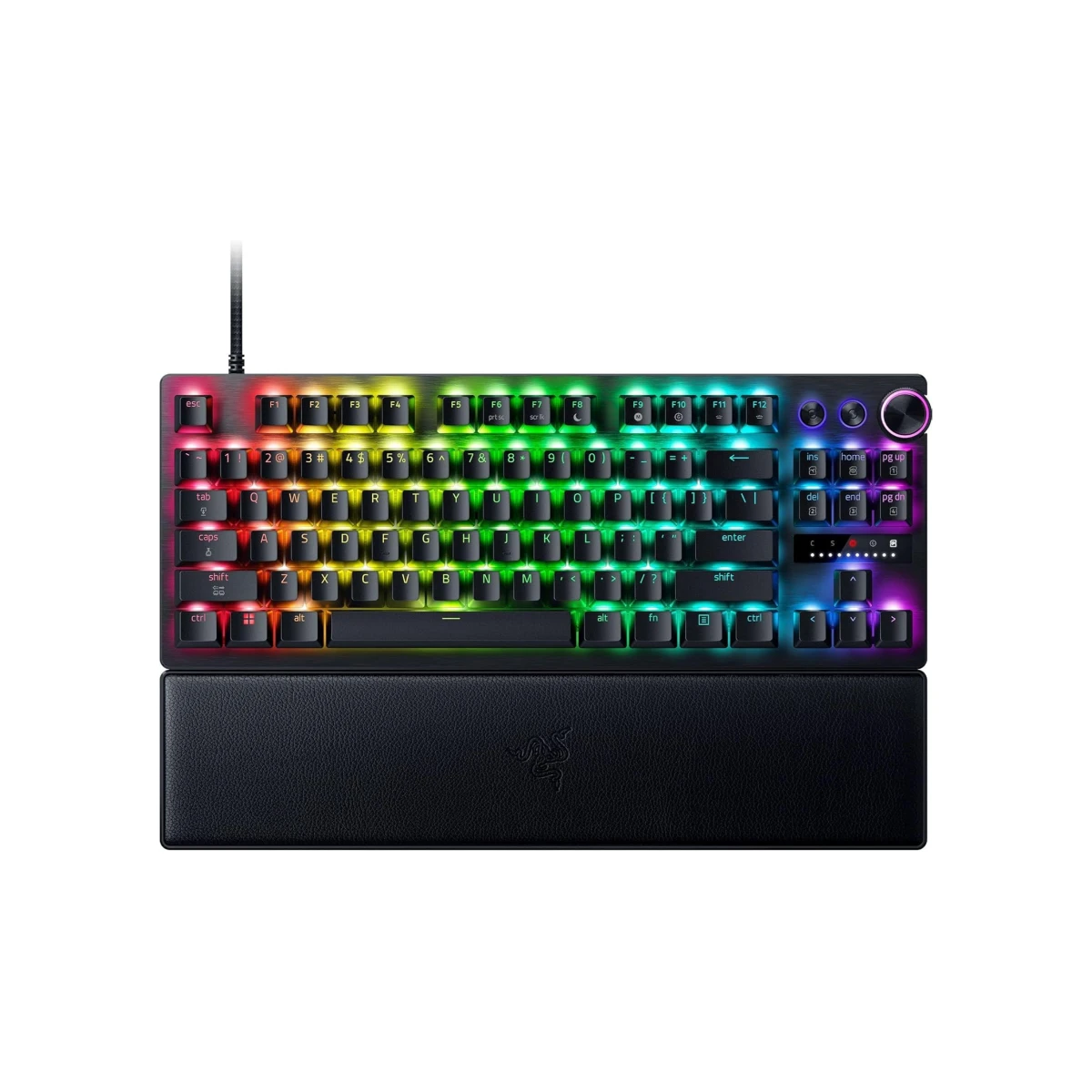 Razer Huntsman V3 Pro Tenkeyless 8KHz Analog Optical Esports Keyboard - Black (Analog Optical Switches, 8000Hz Polling Rate, Tenkeyless Design, Razer Chroma RGB) - RZ03-05520100-R3M1