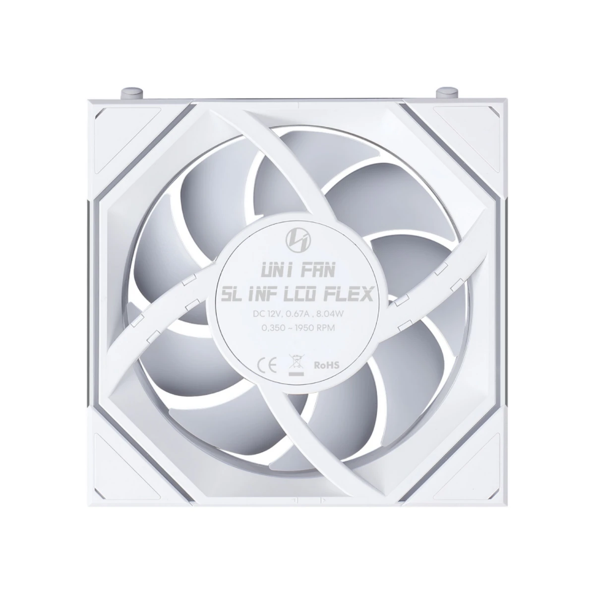 Lian Li UNI FAN SL Infinity LCD Flex Wireless Reverse Blade Triple-Pack Fan - White | G9F-12RSLIND1F3W view 4
