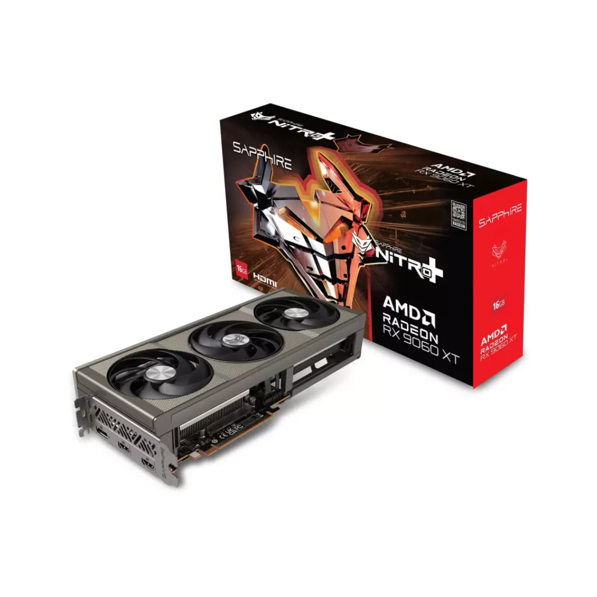 Sapphire NITRO+ AMD Radeon RX 9060 XT OC 16GB DUAL Graphics Card, FSR 4 - S88-1E493-101SA