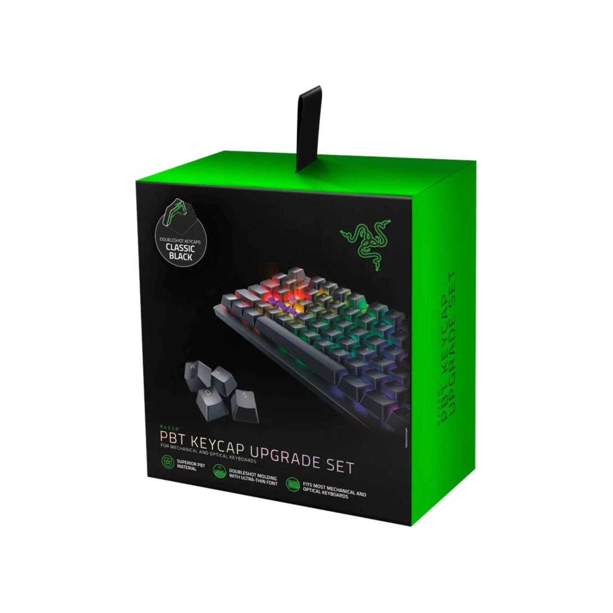 Razer PBT Keycap Upgrade Set DoubleShot Durability - Classic Black (US/UK Layout, PBT, Doubleshot, Backlight Compatible) - RC21-01490100-R3M1