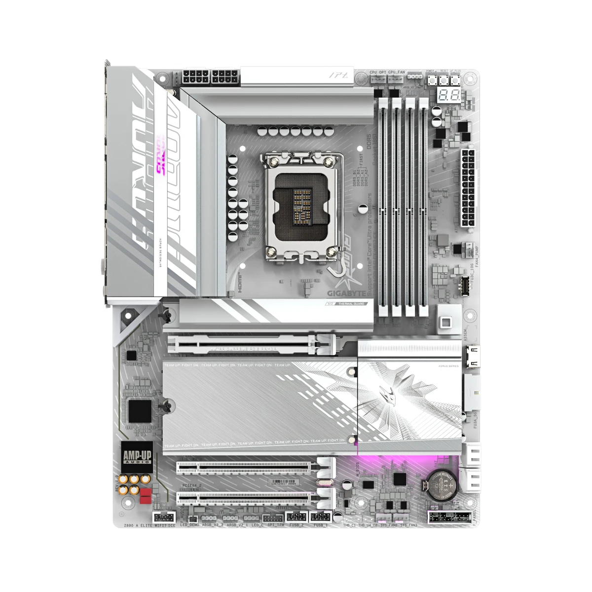 Gigabyte Z890 AORUS ELITE WIFI7 ICE LGA 1851 ATX Gaming Motherboard – White - Z890-A-ELITE-WF7-ICE view 2