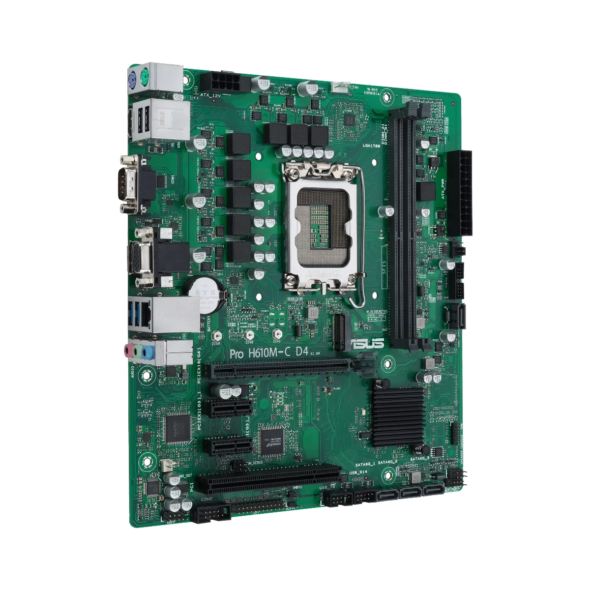 ASUS Pro H610M-C D4-CSM LGA 1700 DDR4 Micro-ATX Business Motherboard - 90MB1A30-M0EAYC view 3