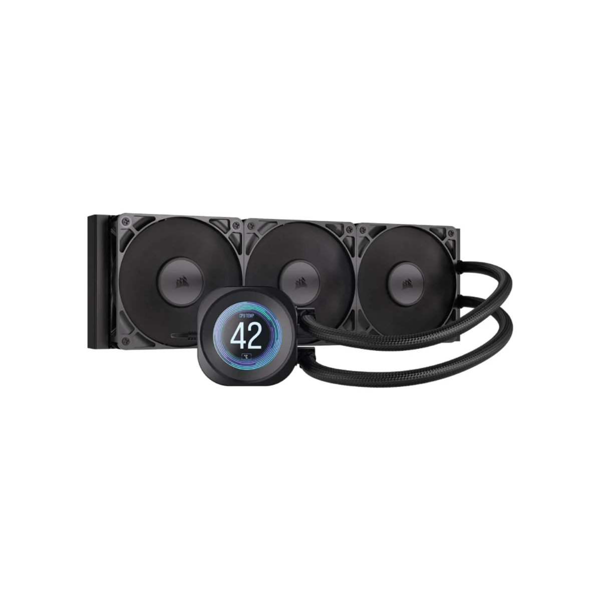 Corsair NAUTILUS 360 RS AIO LCD CPU Liquid Cooler - Black | CW-9061033-WW view 2