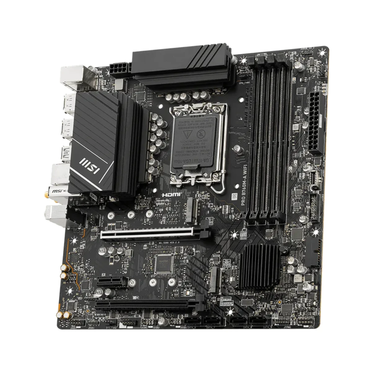 MSI PRO B760M-A WiFi DDR5 Micro-ATX Motherboard Intel LGA 1700 - 911-7D99-021 view 3