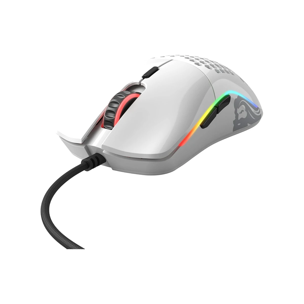 GLORIOUS Model O Gaming Mouse (Glossy White) (Pixart PMW-3360, Omron Switches, 12000 DPI) - GO-GWHITE view 2