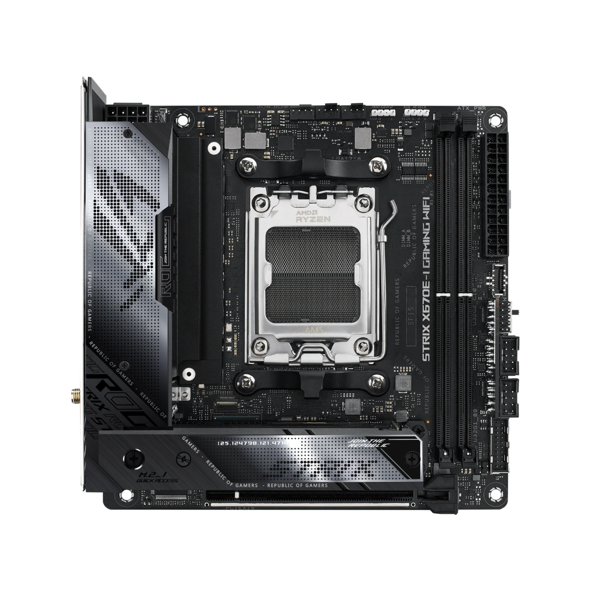 ASUS ROG Strix X670E-I Gaming WiFi AM5 Mini-ITX Motherboard – AMD X670E, DDR5, PCIe 5.0 - 90MB1B70-M0EAY0 view 2