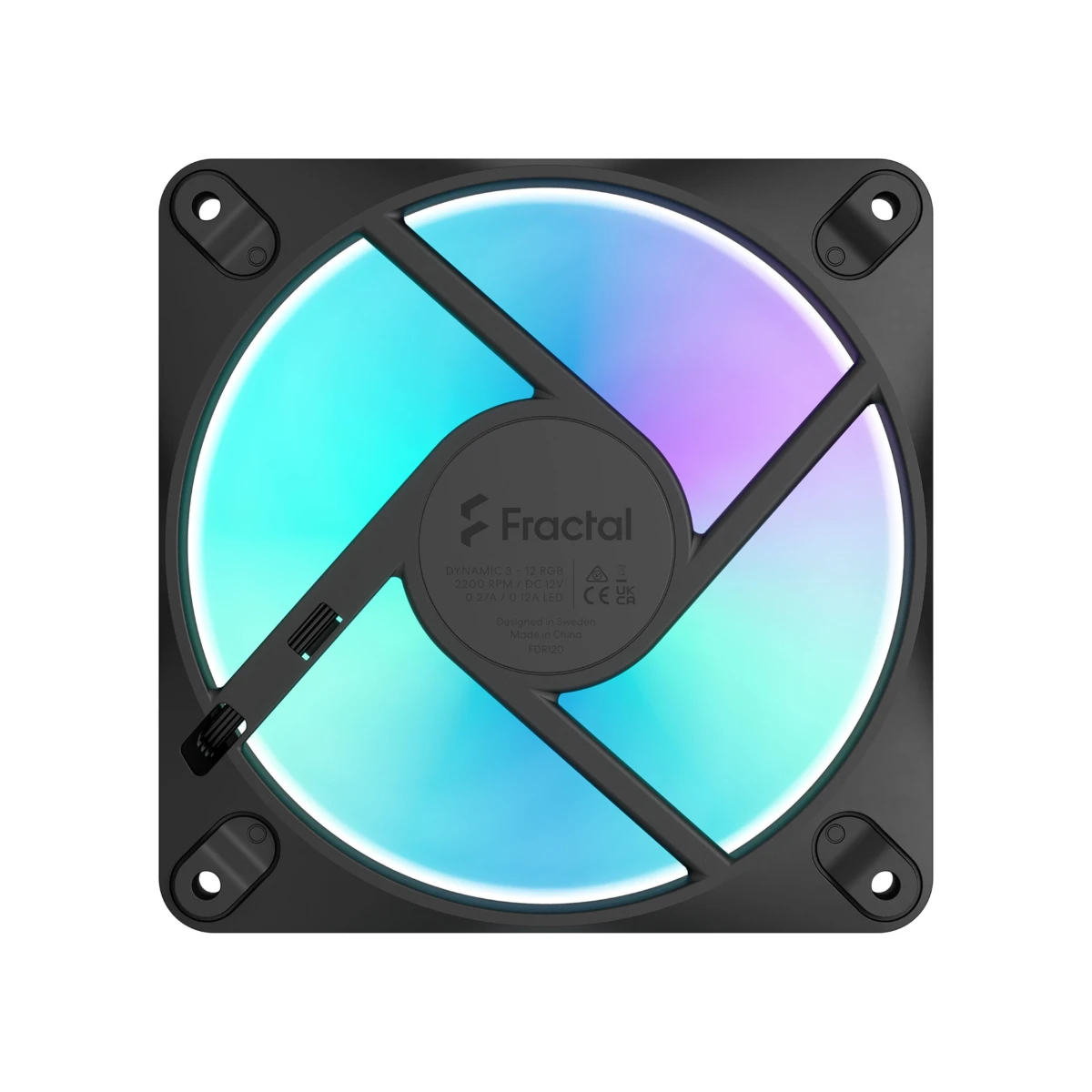 Fractal Design Dynamic 3 12 RGB Fan - Black | FD-F-DR3-1201 view 4