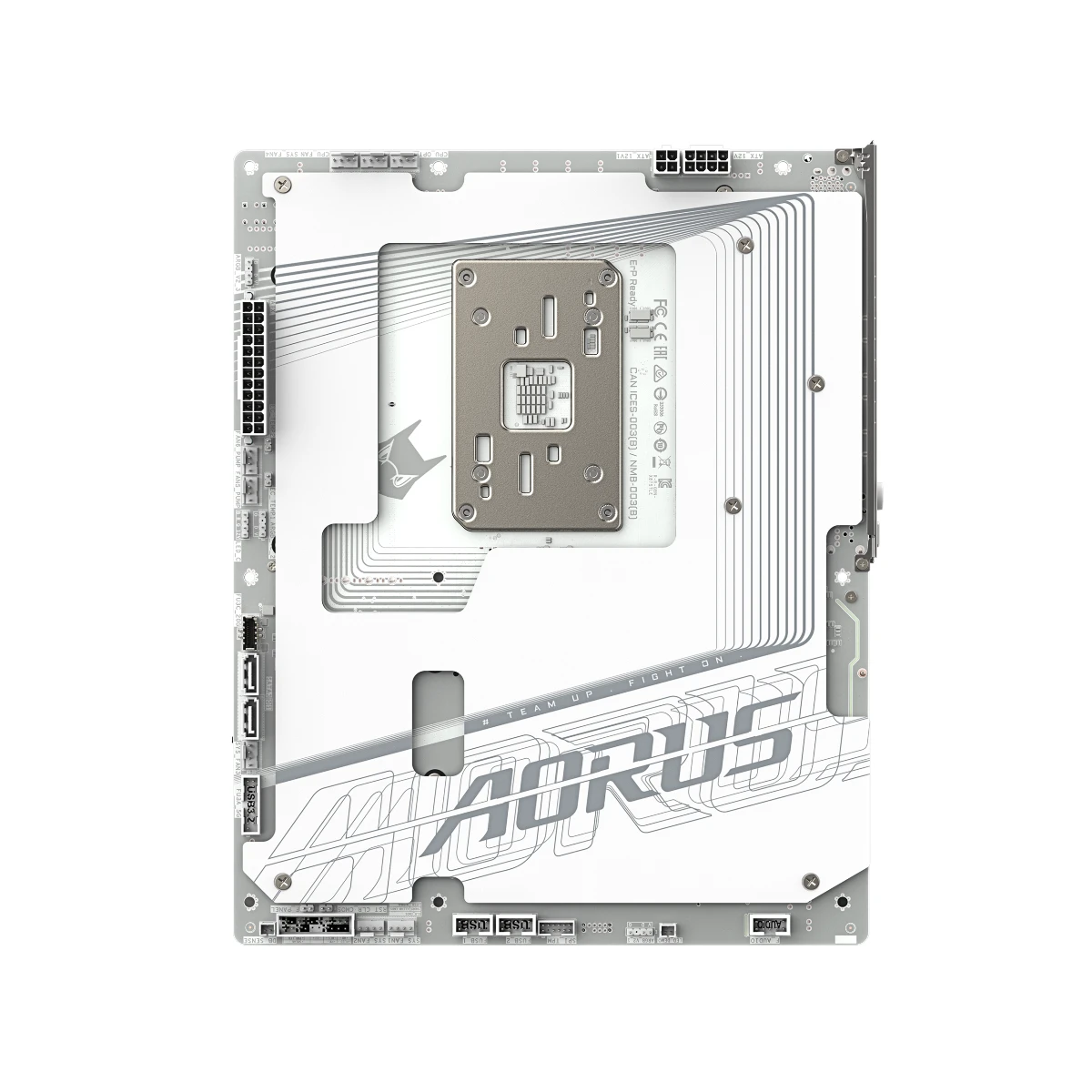 GIGABYTE X870 AORUS STEALTH ICE AM5 DDR5 ATX Motherboard - X870-A-STEALTH-ICE view 3