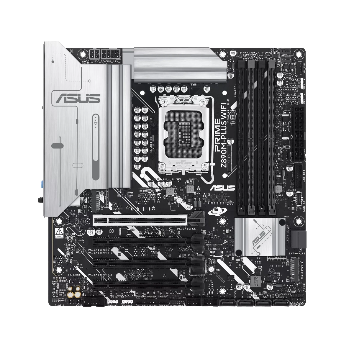 ASUS PRIME Z890M-PLUS WIFI LGA 1851 M-ATX Motherboard – White - 90MB1J80-M0EAY0 view 2