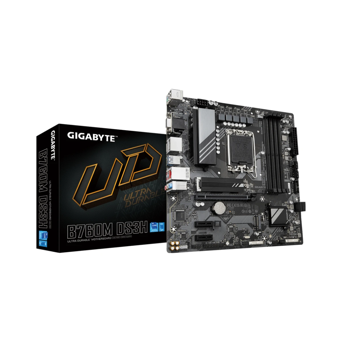 Gigabyte B760M Micro-ATX Motherboard (LGA1700, DDR5, DS3H) - B760M-DS3H