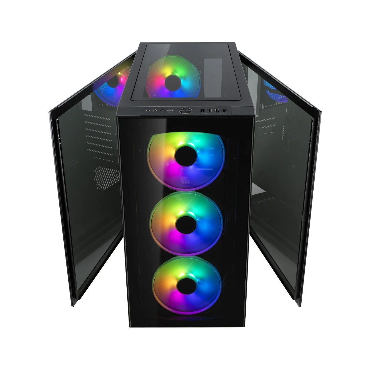 Fractal Define S2 Dark Tint Tempered Glass RGB Vision Gaming Case - Black - FD-CA-DEF-S2V-RGB-BKO-TGD view 2