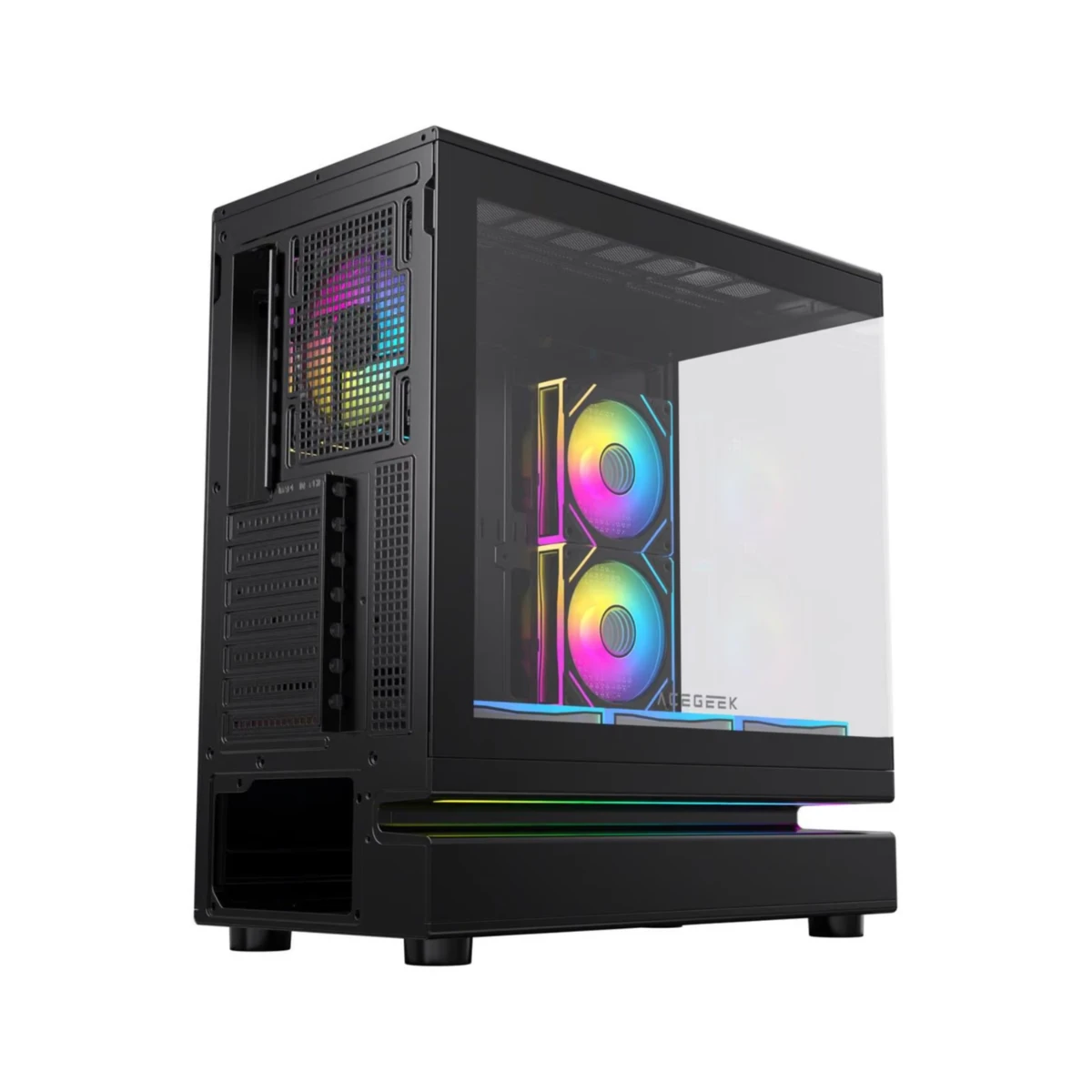 Acegeek Clearion Tempered Glass ATX Gaming Case - Black | AG-CLEARION-BK view 5