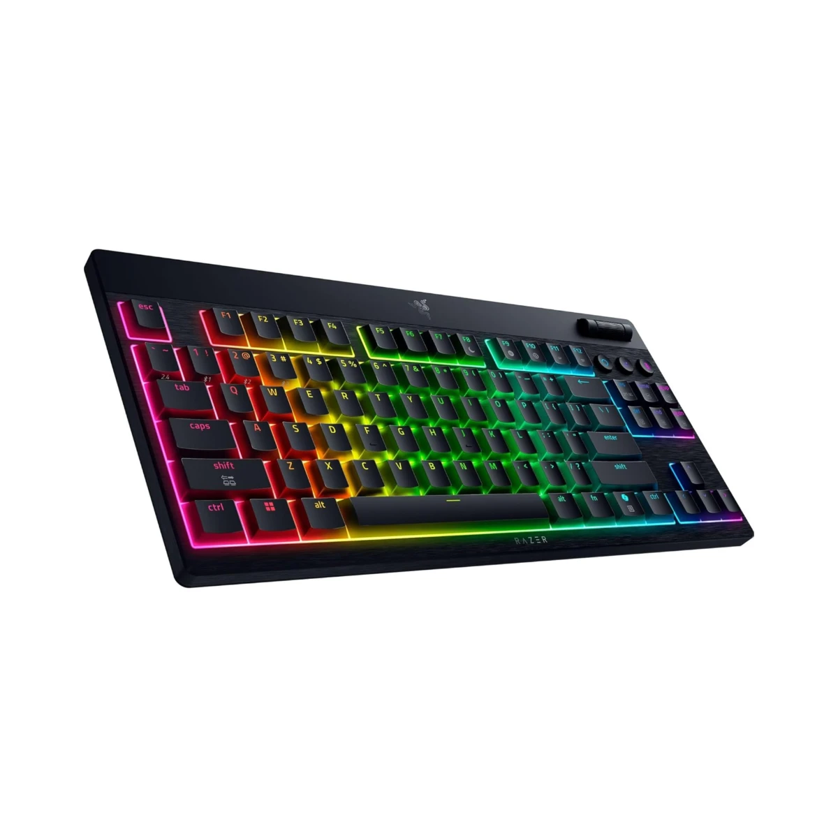 Razer BlackWidow V4 Low-Profile Tenkeyless HyperSpeed Wireless Gaming Keyboard - Black (Green Switch, Low-Profile Design, HyperSpeed Wireless, Tenkeyless Layout, Razer Chroma RGB) - RZ03-05450500-R3M1 view 2
