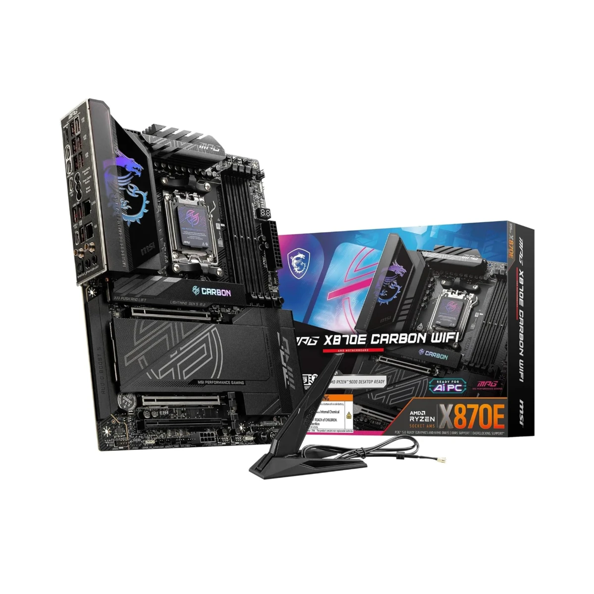 MSI MPG X870E CARBON WIFI AM5 ATX Gaming Motherboard - 911-7E49-001
