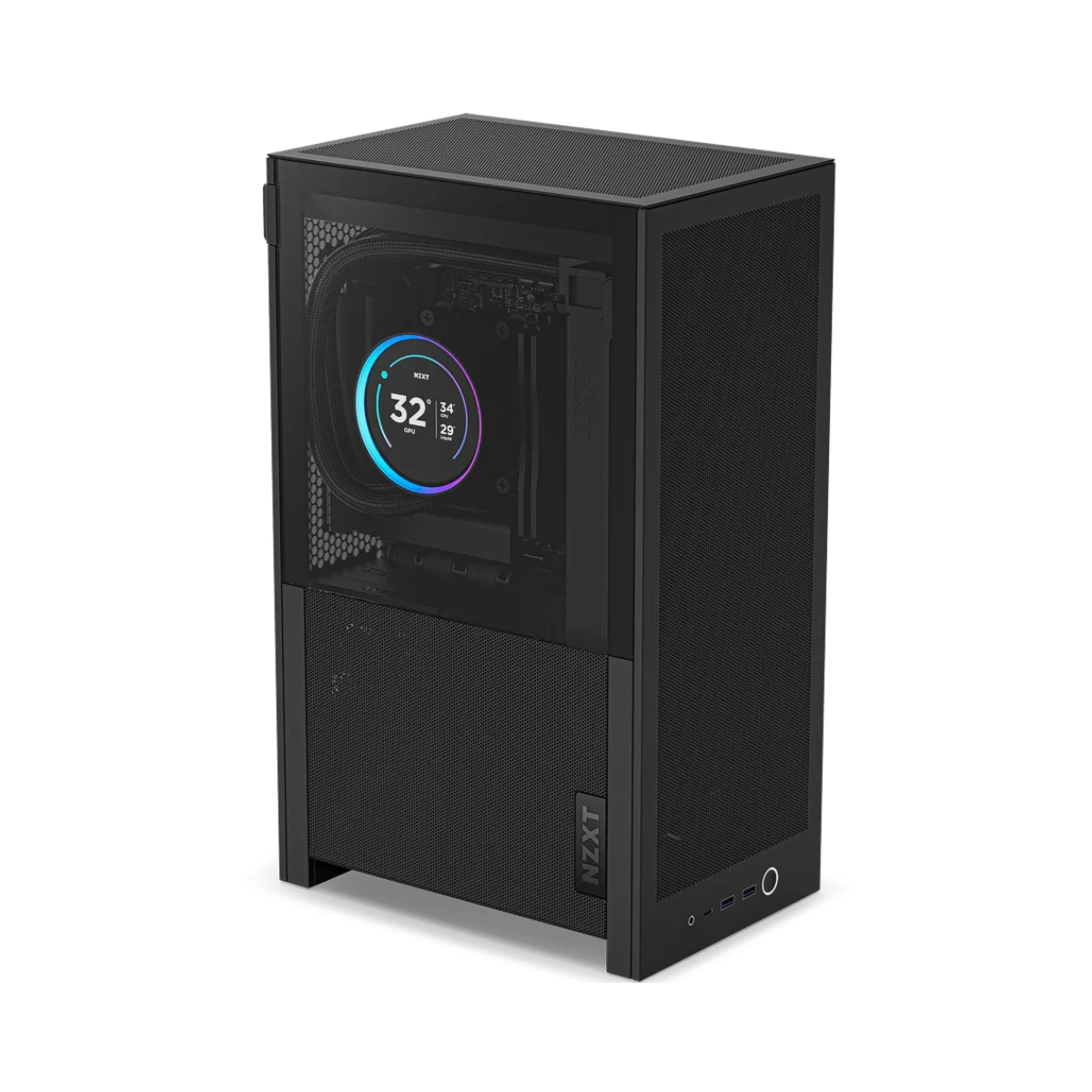 NZXT H2 Tempered Glass Flow Mini-ITX SFF Gaming Case - Black - CI-H21FB-01