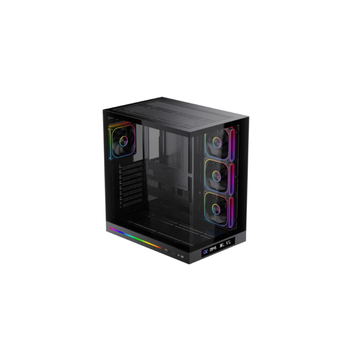 Xigmatek Cloud DGT Tempered Glass E-ATX Case - Black | EN49613 view 2