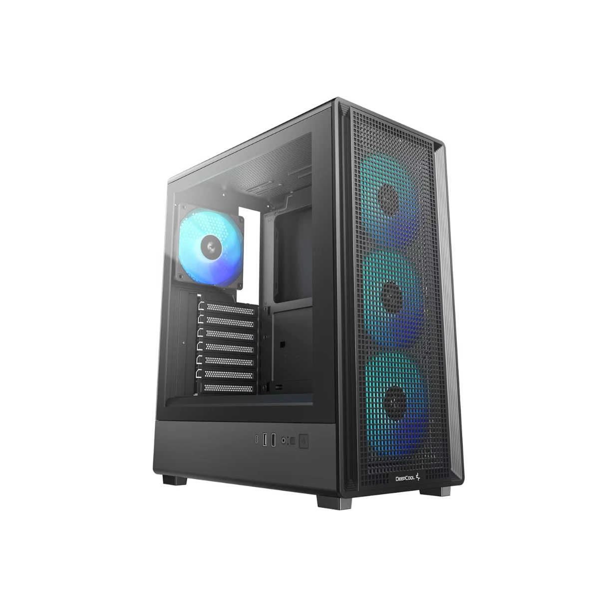 Deepcool CC550 4F Mid-Tower ATX Case - Black | R-CC550BKANA4-G