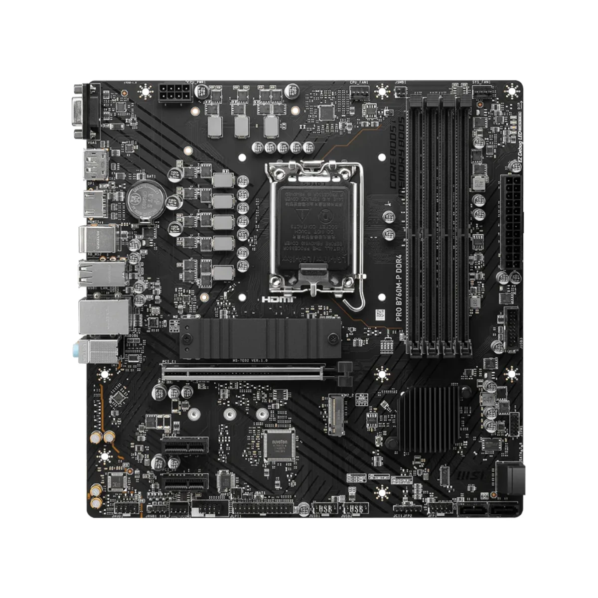 MSI PRO B760M-P DDR4 Micro-ATX Motherboard Intel LGA 1700 - 911-7E02-006 view 2