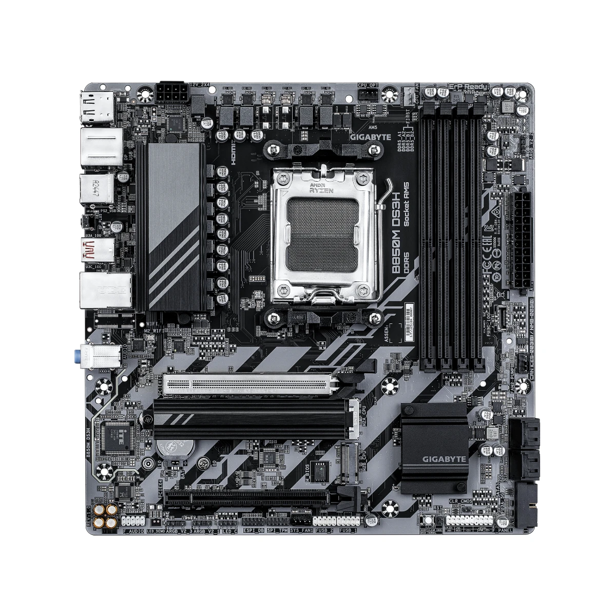 Gigabyte B850M DS3H AM5 DDR5 Micro-ATX Motherboard - B850M-DS3H view 2