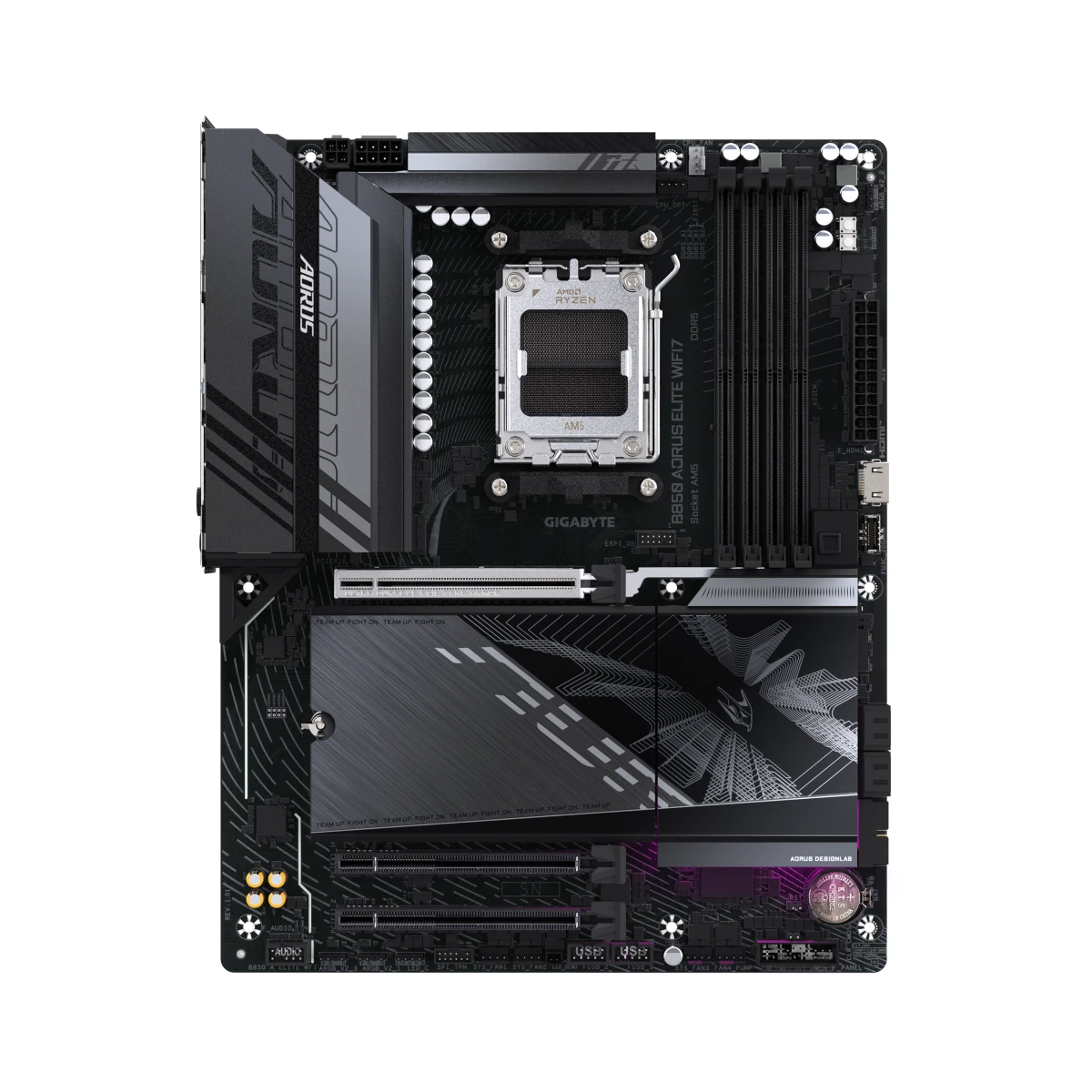 Gigabyte B850 AORUS ELITE WIFI7 AM5 ATX Gaming Motherboard – Black - B850-A-ELITE-WF7 view 2