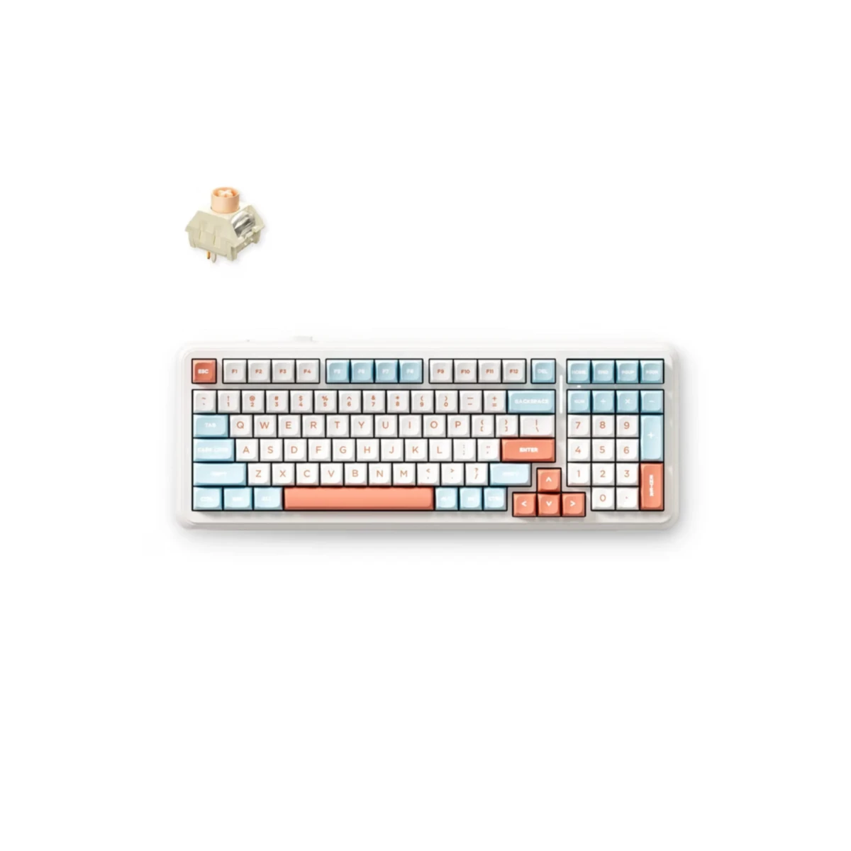 MCHOSE K99 V2 Wireless Icy Creamsicle Switch Mechanical Keyboard - Horizon Orange | MC-K99V2-3