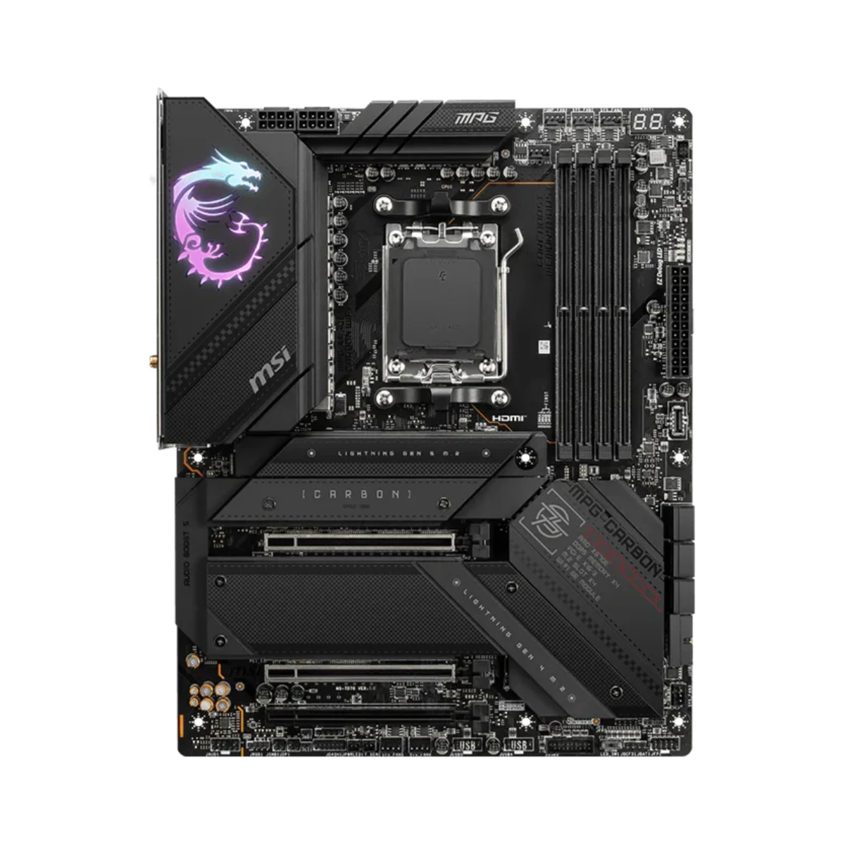 MSI MPG X670E CARBON WiFi ATX Motherboard AMD AM5 DDR5 PCIe 5.0 - 911-7D70-008 view 2