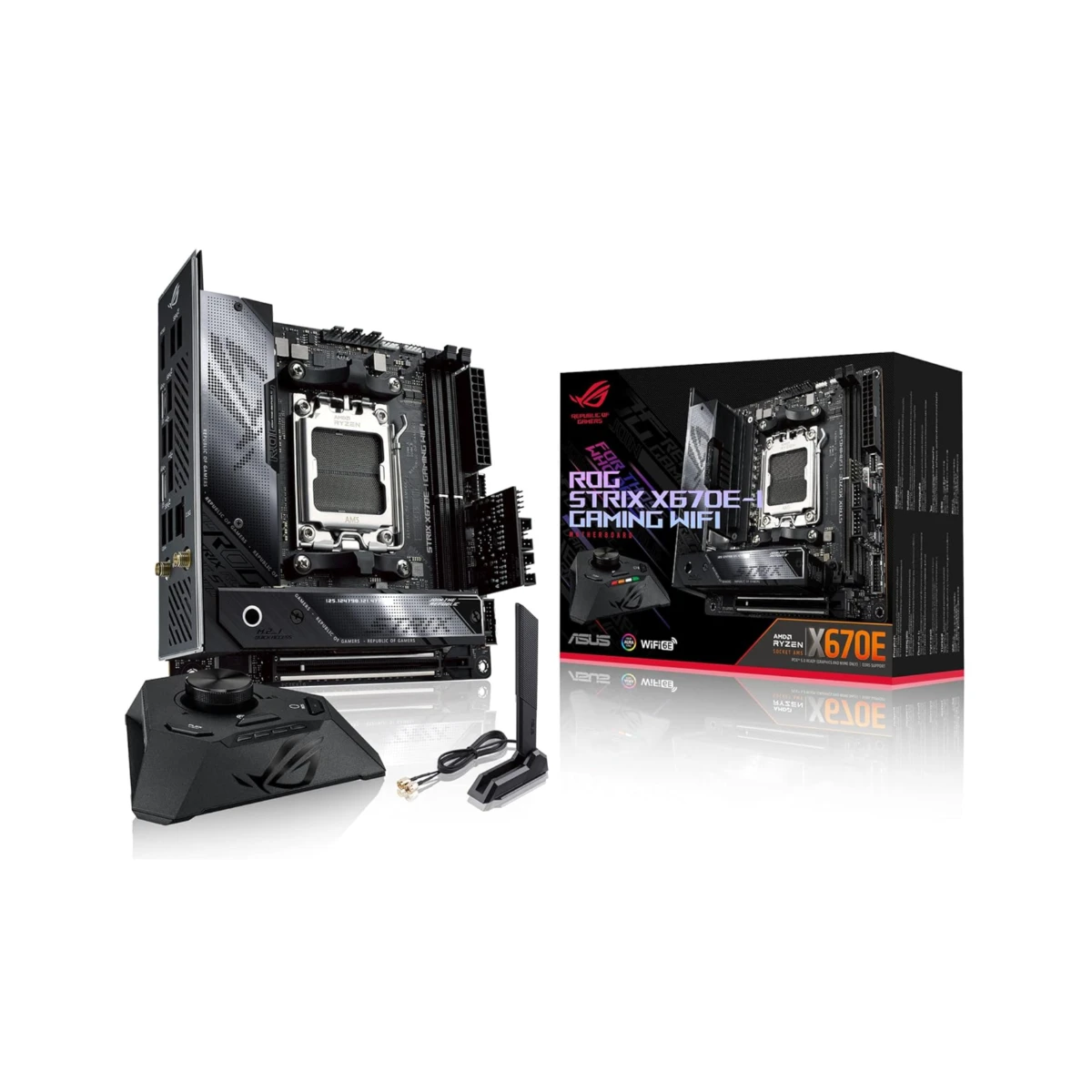 ASUS ROG Strix X670E-I Gaming WiFi AM5 Mini-ITX Motherboard – AMD X670E, DDR5, PCIe 5.0 - 90MB1B70-M0EAY0