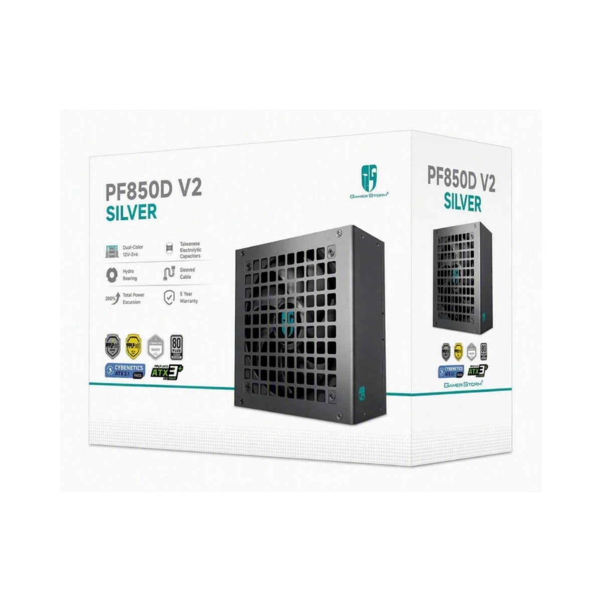 DeepCool PF850D V2 850W 80 Plus Silver ATX Power Supply - Black | R-PF850D-HF0B view 4