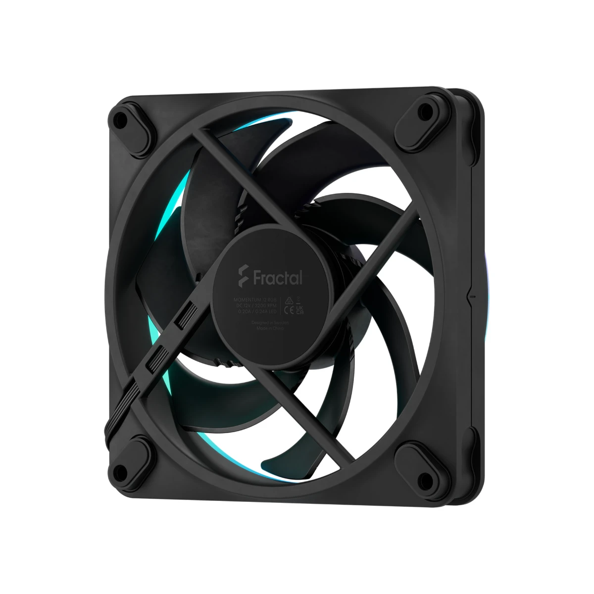 Fractal Design Momentum 12 ARGB 120mm PWM Fan - Black | FD-F-MR1-1201 view 4