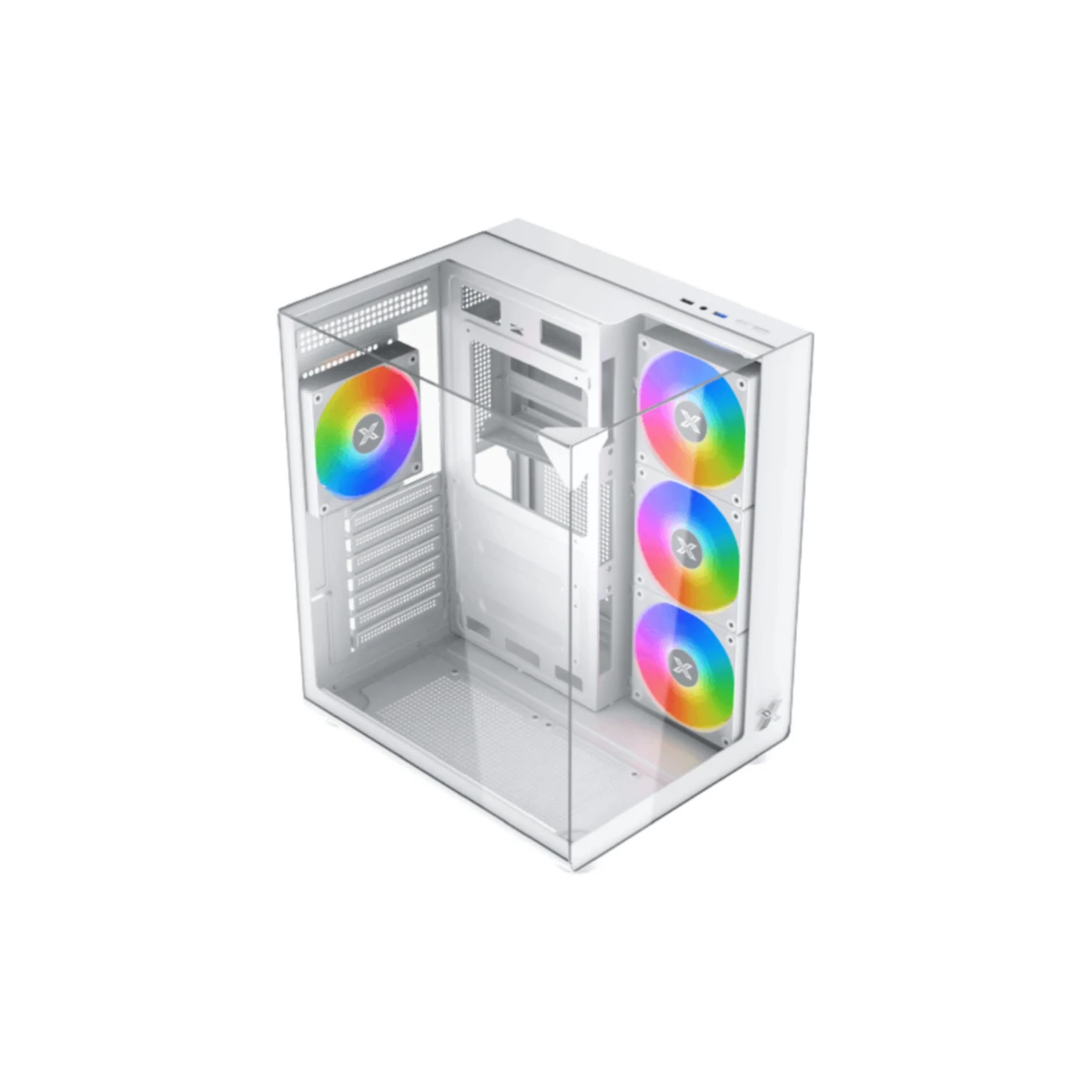 Xigmatek Aqua Compact Tempered Glass ATX Case - Arctic | EN48258 view 2