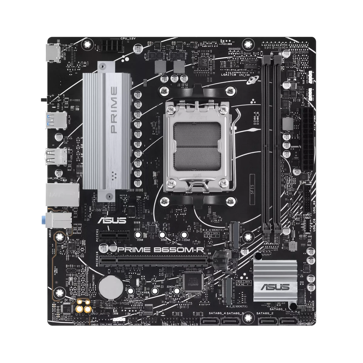 ASUS PRIME B650M-R DDR5 AM5 Micro-ATX Gaming Motherboard – Black - 90MB1H30-M0EAY0 view 2
