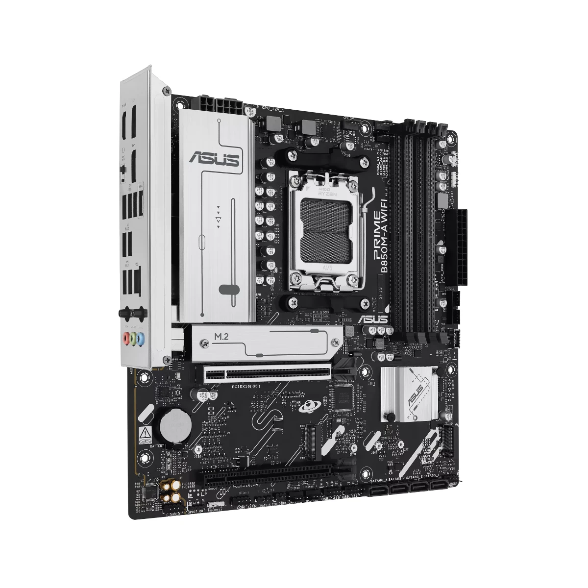ASUS PRIME B850M-A WIFI AM5 DDR5 PCIe 5.0 Micro-ATX Motherboard - 90MB1LN0-M0EAY0 view 3