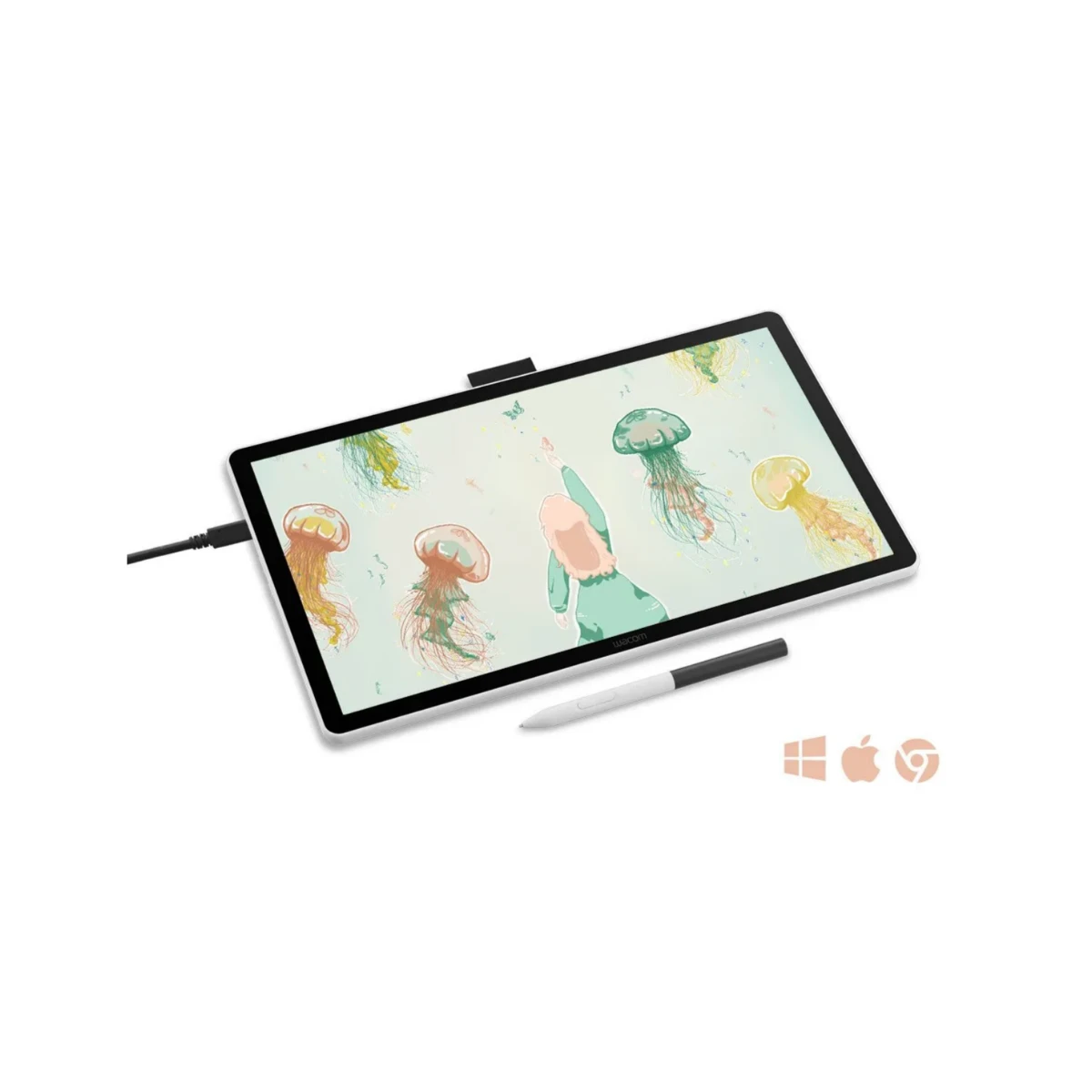 Wacom One 14 IPS One Pen Display Tablet - Black | DTC141W0 view 2