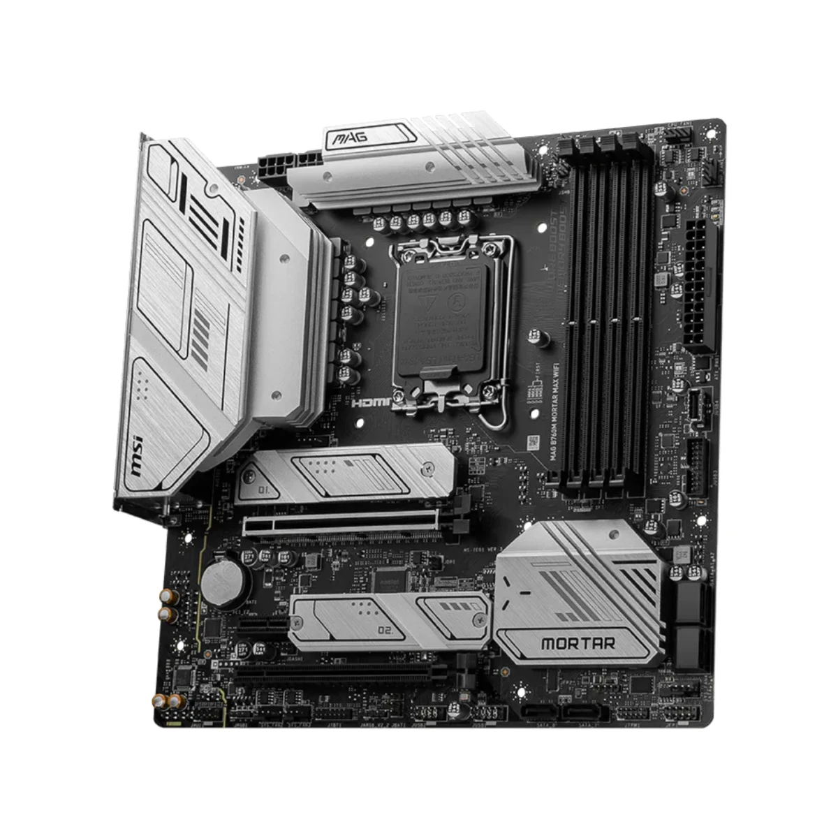 MSI MAG B760M MORTAR MAX WiFi Micro-ATX Motherboard Intel LGA 1700 DDR5 - 911-7E01-015 view 3