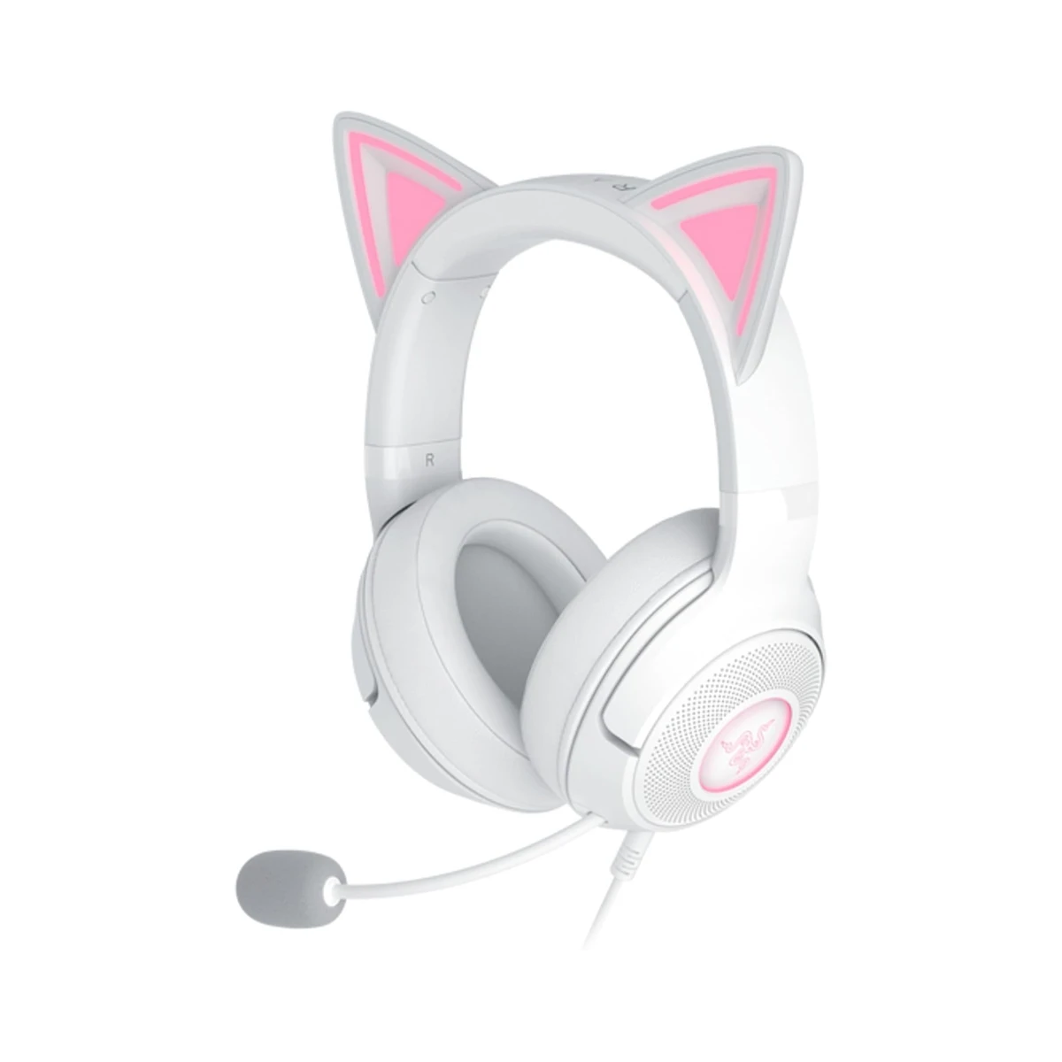 Razer Kraken Kitty V2 Wired RGB Gaming Headset with Kitty Ears - White | RZ04-04730600-R3M1
