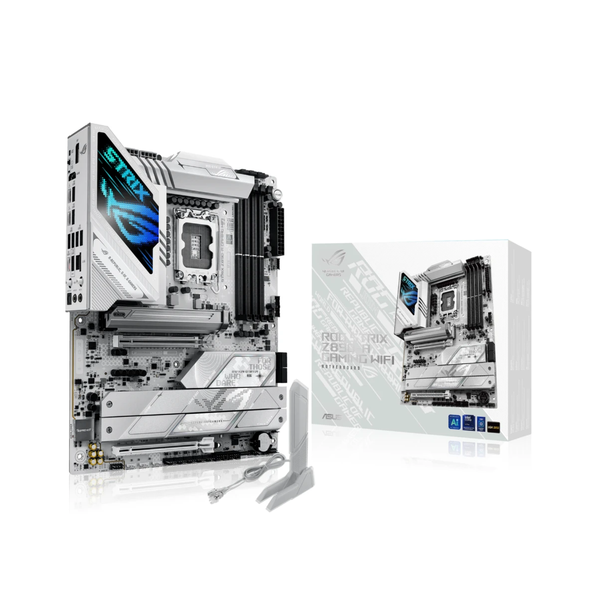 ASUS ROG STRIX Z890-A GAMING WIFI LGA 1851 ATX Gaming Motherboard – White - 90MB1I90-M0EAY0