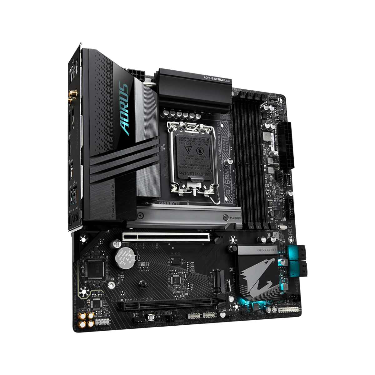 Gigabyte B760M AORUS PRO AX DDR5 LGA1700 Micro-ATX Motherboard - B760M-AORUS-PRO-AX view 3