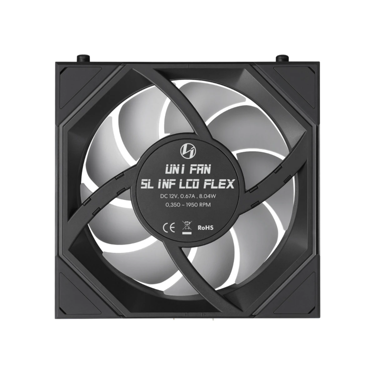 Lian-Li UNI FAN SL-INF LCD FLEX 120mm Single Case Fan - Black | G9F-12SLIND1F1B view 4
