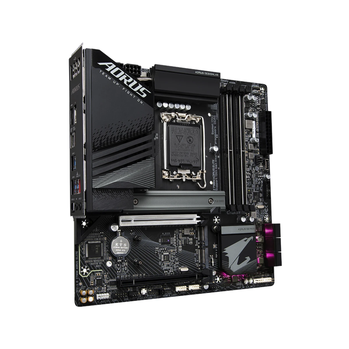 Gigabyte Z790M AORUS ELITE DDR5 LGA1700 Micro-ATX Motherboard - Z790M-AORUS-ELITE view 3