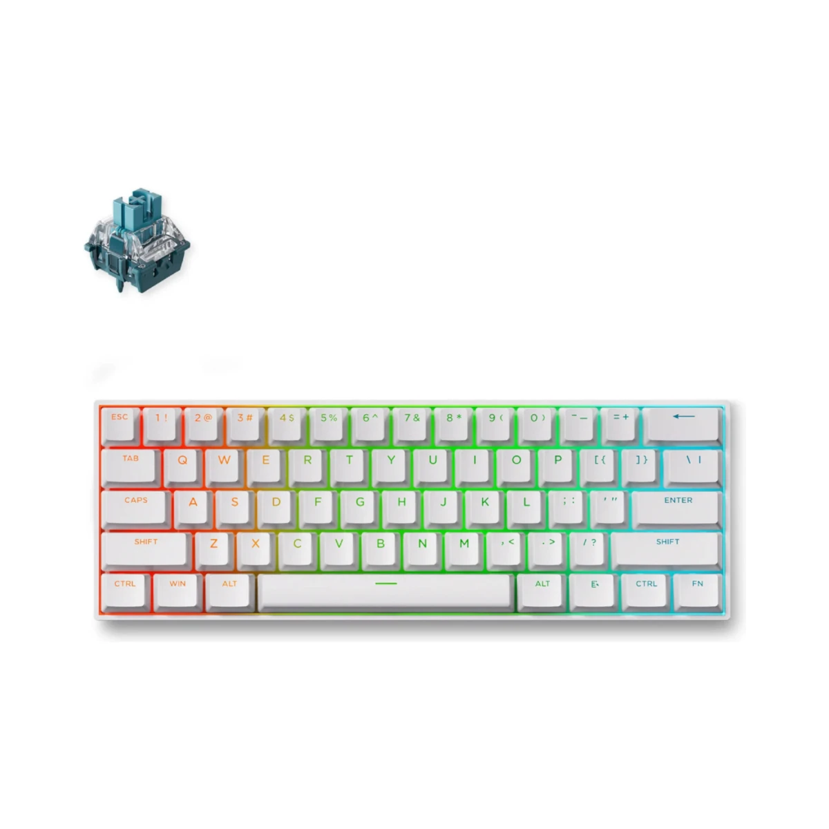MCHOSE Ace60 Pro Wired Magnetic Switch Gaming Keyboard - White | MC-ACE60-7A