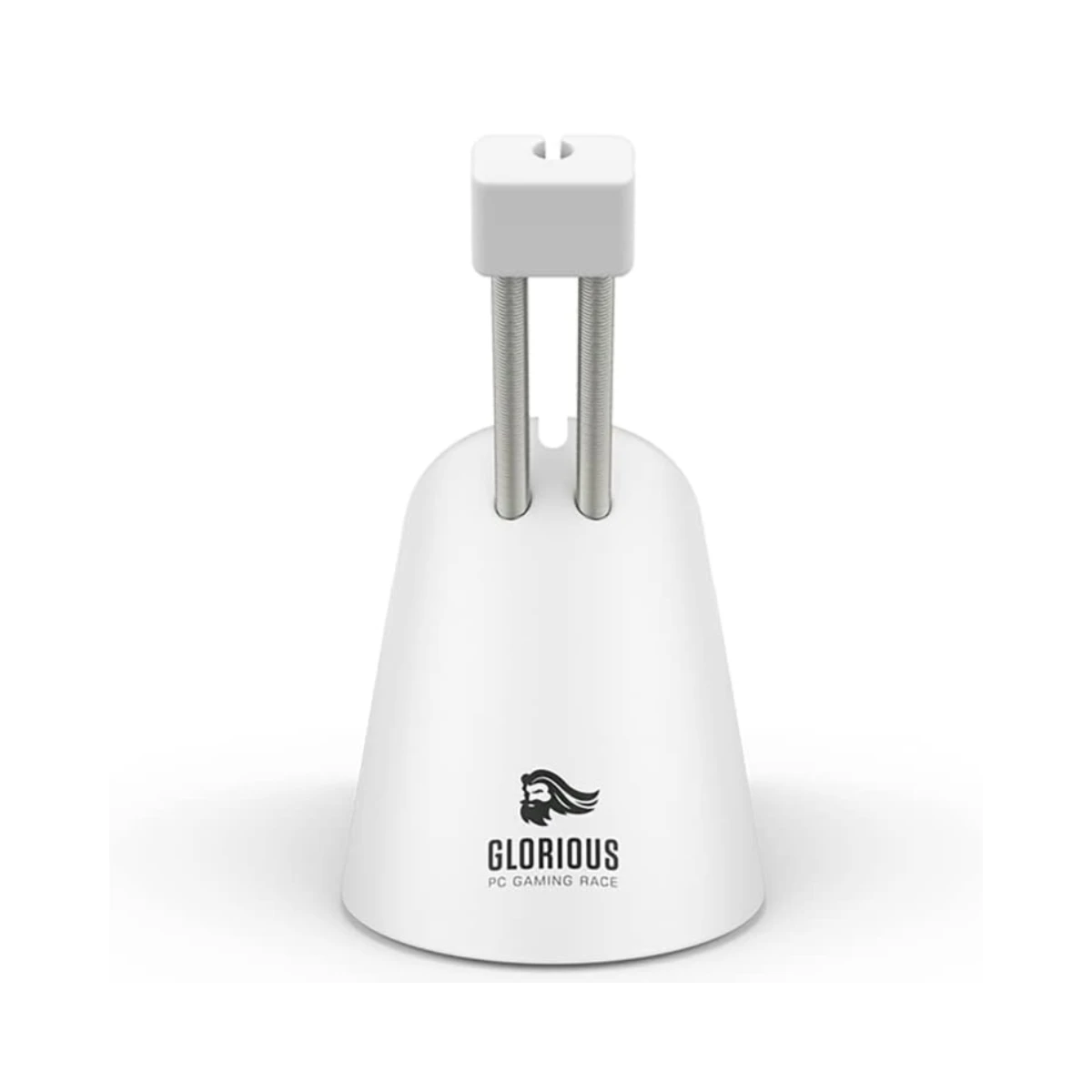 Glorious Mouse Bungee - White Gaming Accessories (White, Rubber Base, Adjustable Arm) - G-MB-WHITE
