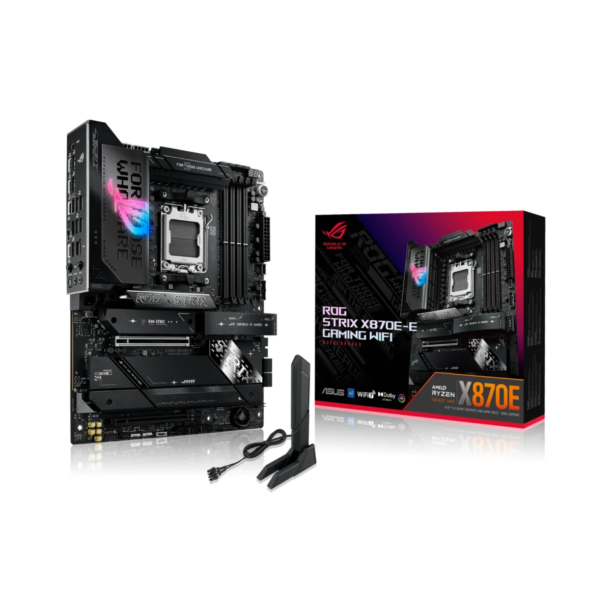 ASUS ROG STRIX X870E-E GAMING WIFI DDR5 AMD AM5 ATX Motherboard - 90MB1IB0-M0EAY0