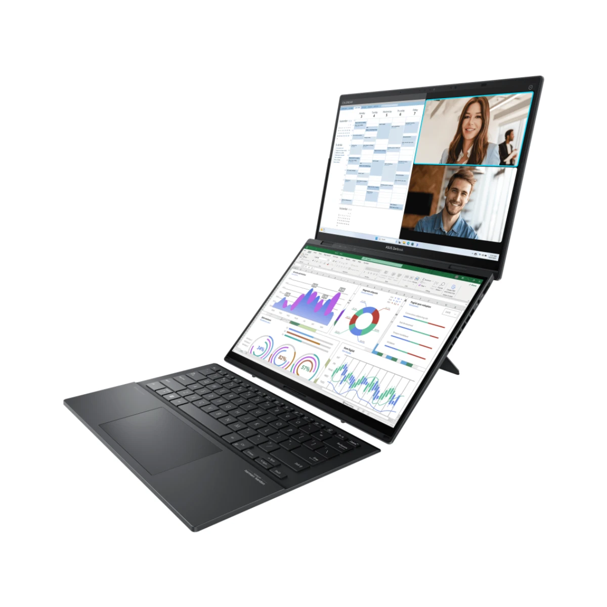 ASUS Zenbook Duo UX8406CA Laptop (Intel Arc Graphics, Intel Core Ultra 9 285H, 32GB RAM, 2TB SSD, 14" 3K OLED Touch, Windows 11 Home, Grey) - UX8406CA-PZ005W view 4